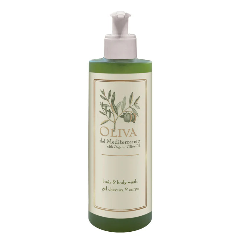 Distributeur rechargeable Gel douche & shampoing 400 ml - Olive de la Méditerranée - Gamme Produits d'Accueil