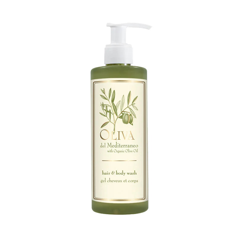 Distributeur rechargeable Gel douche et Shampooing, 300 ml - Olive de la Méditerranée - Ligne de courtoisie