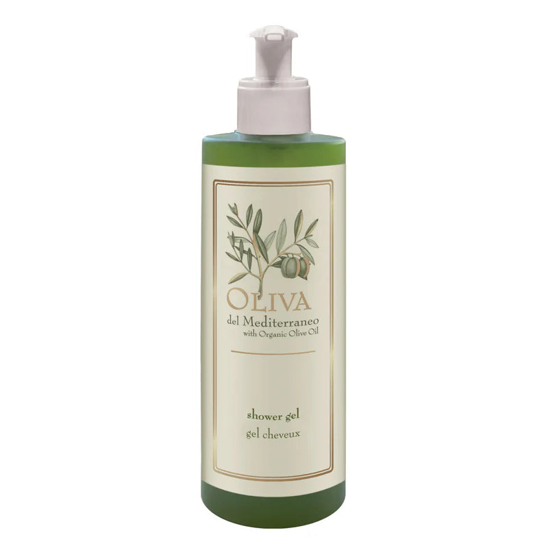 Distributeur rechargeable gel douche real 400 ml - Olive de la Méditerranée - Ligne de courtoisie