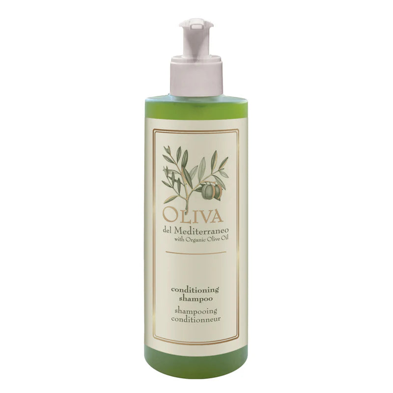 Distributeur rechargeable shampoing après-shampoing réel 400 ml - Olive de la Méditerranée - Gamme Courtoisie