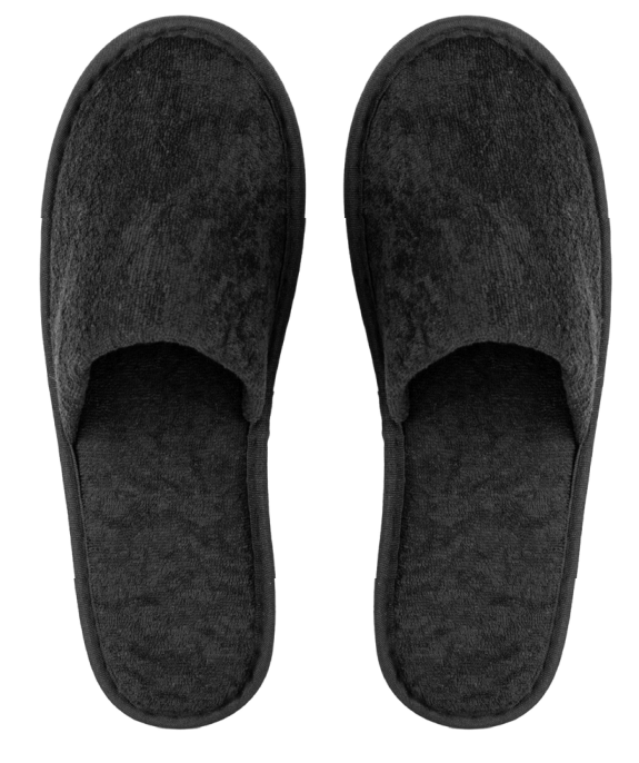 Chaussons fermés en éponge noirs