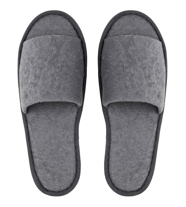 Chaussons ouverts en éponge couleur Gris