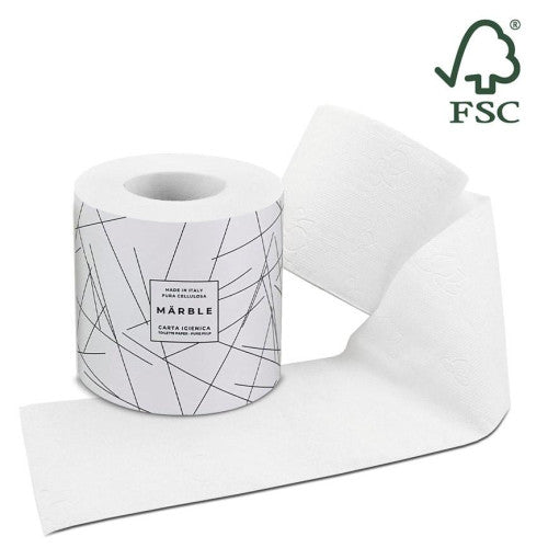 Carta Igienica 2 Veli Fascettata Linea Marble – 150 Strappi Cert. FSC
