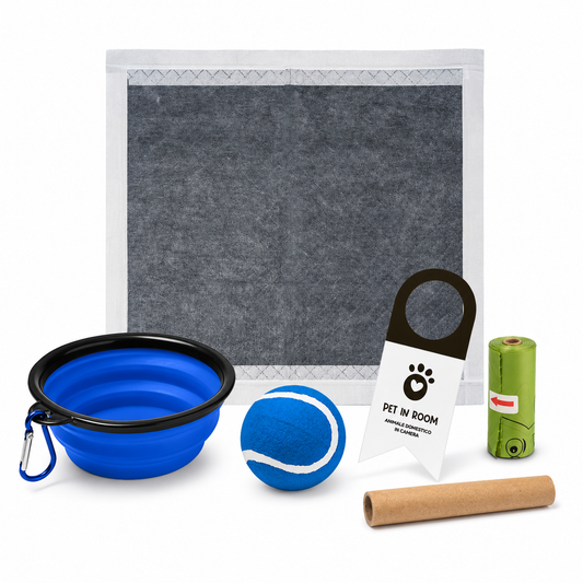 Kit Cortesia Pet Friendly con tappetino assorbente con carboni attivi antiodore
