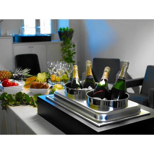 Seau à Champagne / Double Saladier, Wengé, buffet Classic - By Pintinox