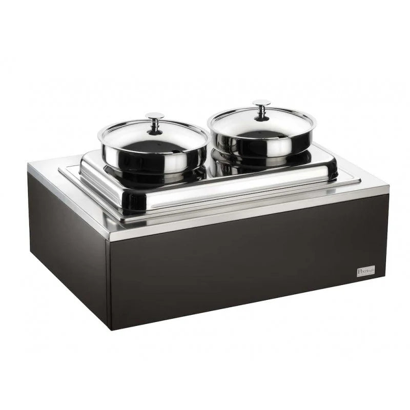 Soupière 2 Stations Chauffante, Wengé, buffet Classic - By Pintinox