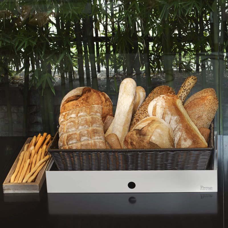 Cesta Pane, colore Wenge, con Base Bassa, buffet Caleido - By Pintinox