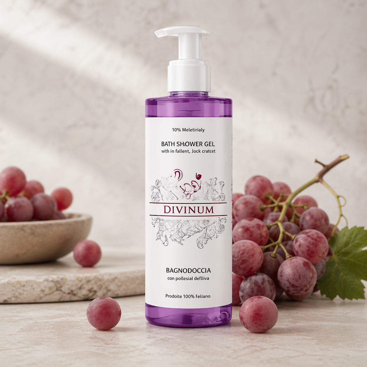Dispenser ricaricabile Gel Doccia, 300 ml - Divinum