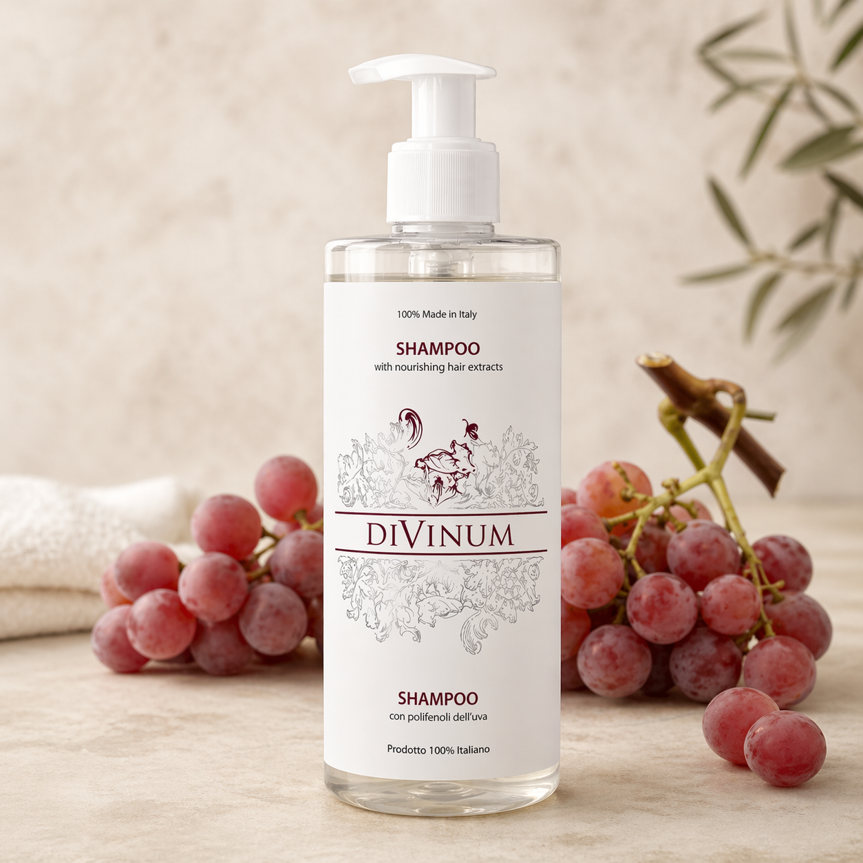 Dispenser ricaricabile Shampoo, 300 ml - Divinum