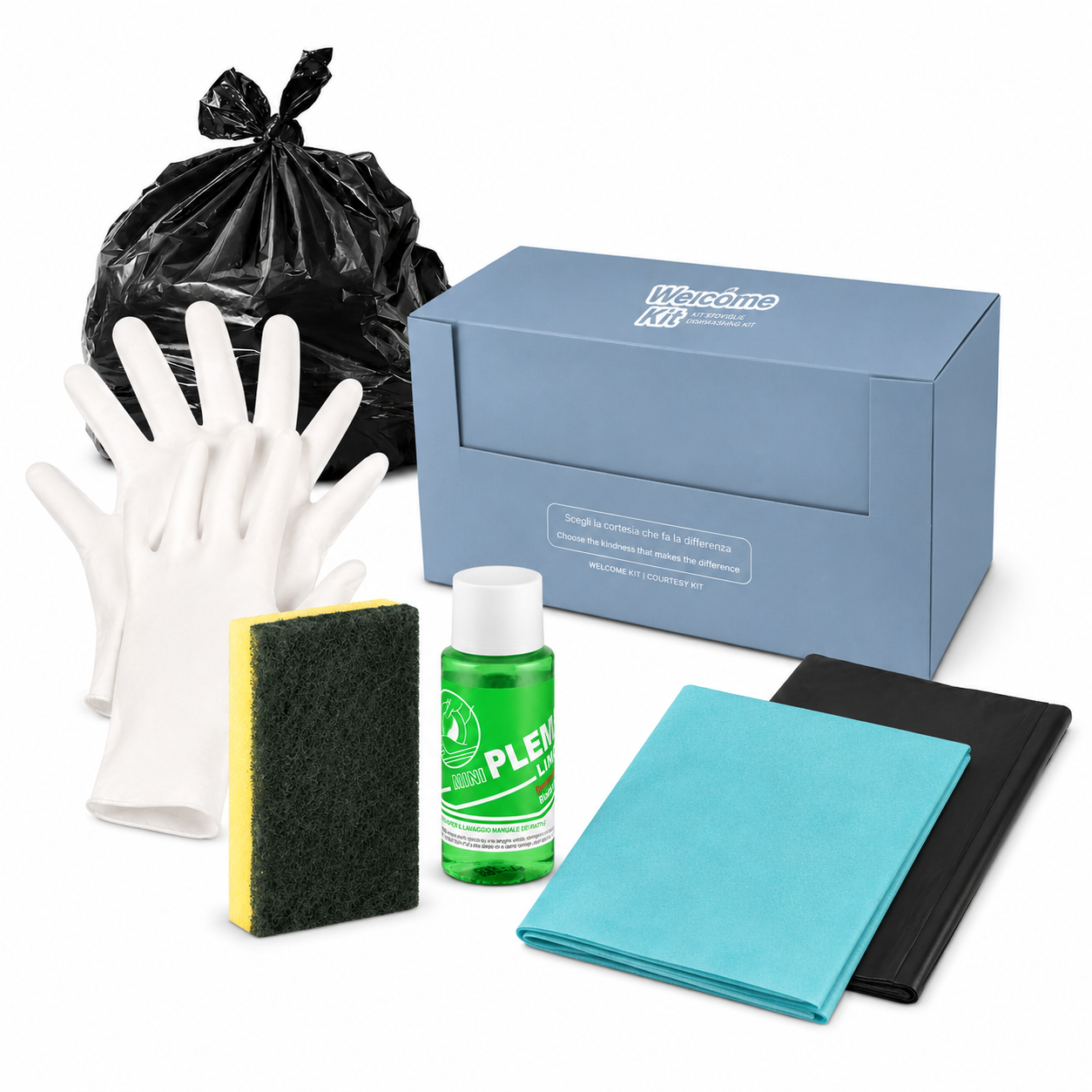 Kit Benvenuto Pulizia Completo per B&B, Case Vacanza e Camping