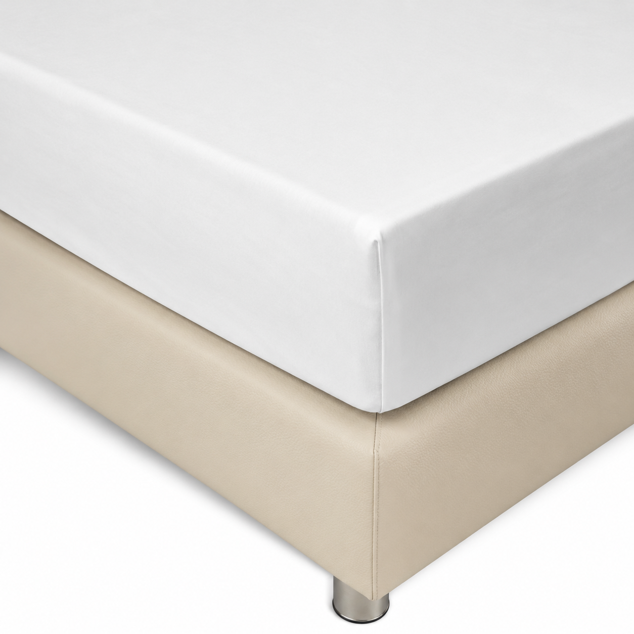 Drap-housse Lit Simple Collection 3★ 100% Coton Blanc – 80x200+25 cm