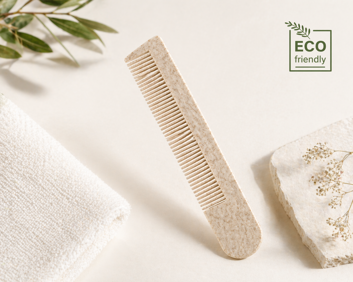 Peigne écologique en paille de blé