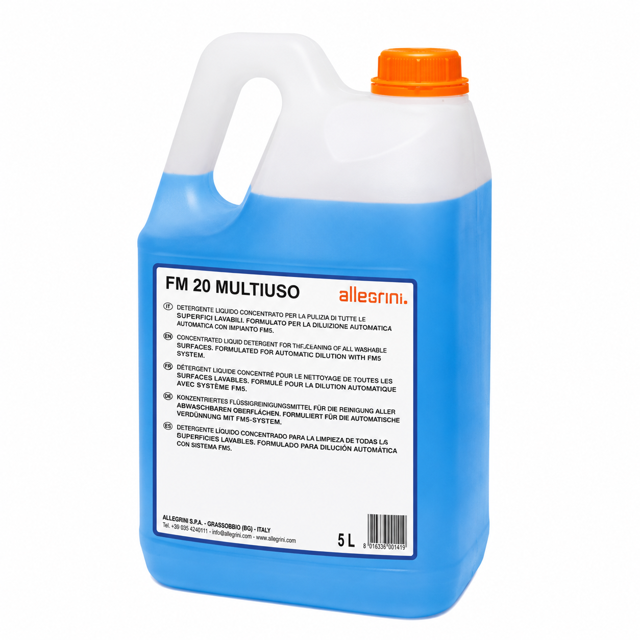 Detergente Professionale Multiuso Concentrato per Sistema FM5 5L