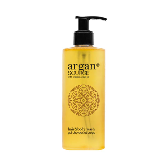 Distributeur rechargeable Gel douche et Shampooing, 300 ml - Argan Source 