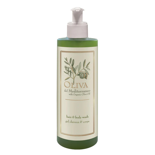 Distributeur rechargeable Gel douche & shampoing 400 ml - Olive de la Méditerranée - Gamme Produits d'Accueil