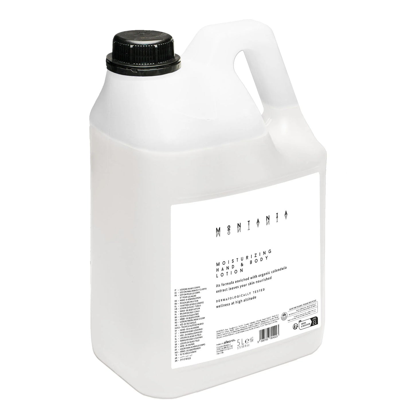 Ricarica Crema corpo 5 L per dispenser – Montania - Linea Cortesia