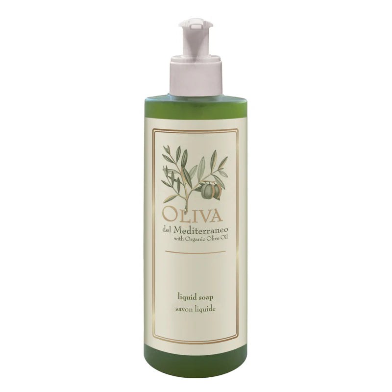 Distributeur de savon liquide rechargeable, 400 ml - Olive méditerranéenne