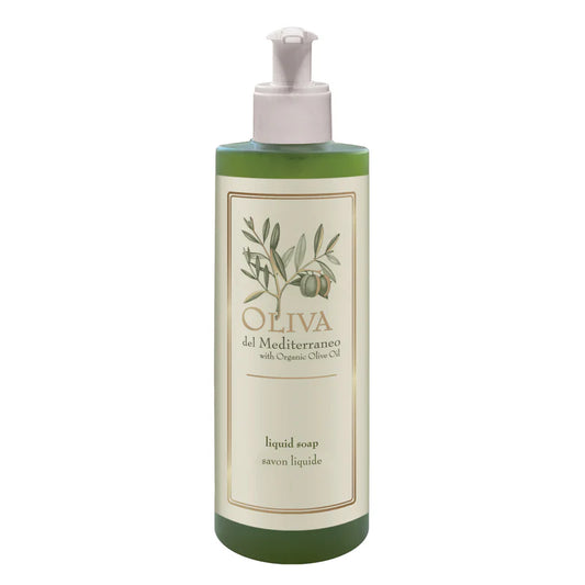 Distributeur de savon liquide rechargeable, 400 ml - Olive méditerranéenne