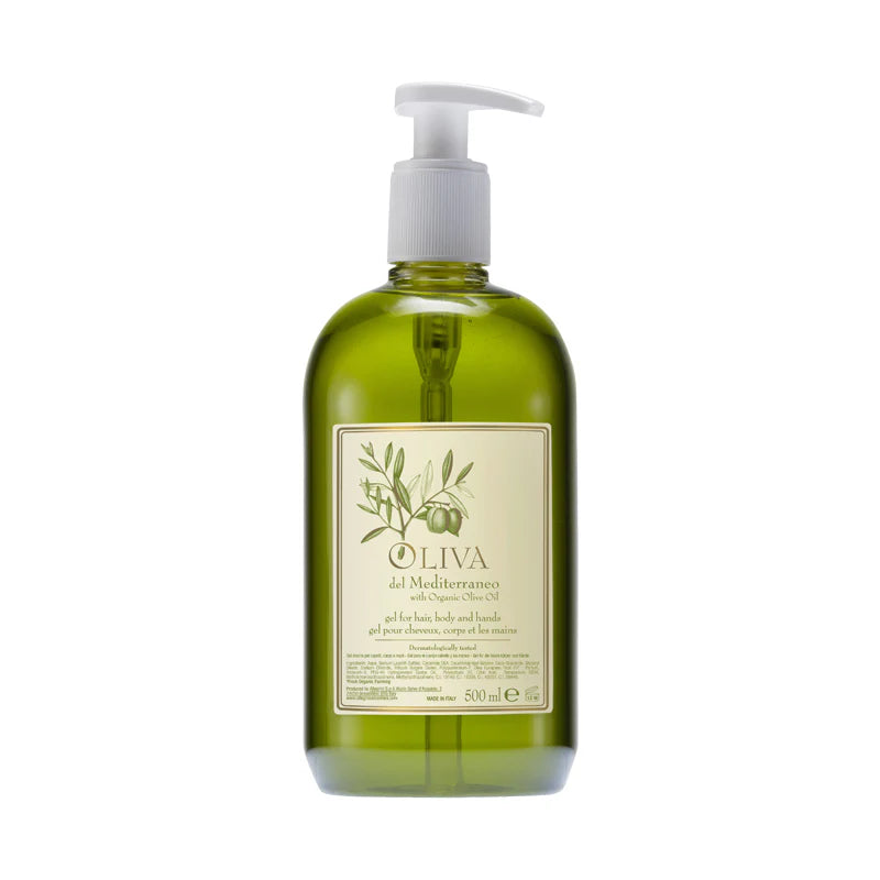 Dispenser ricaricabile Gel doccia & Shampoo, 500 ml - Oliva del Mediterraneo - Linea Cortesia