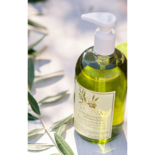 Distributeur rechargeable Gel douche & Shampooing, 500 ml - Olive de Méditerranée - Ligne d'Accueil