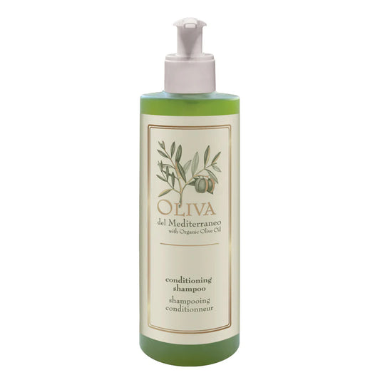 Distributeur rechargeable shampoing après-shampoing réel 400 ml - Olive de la Méditerranée - Gamme Courtoisie