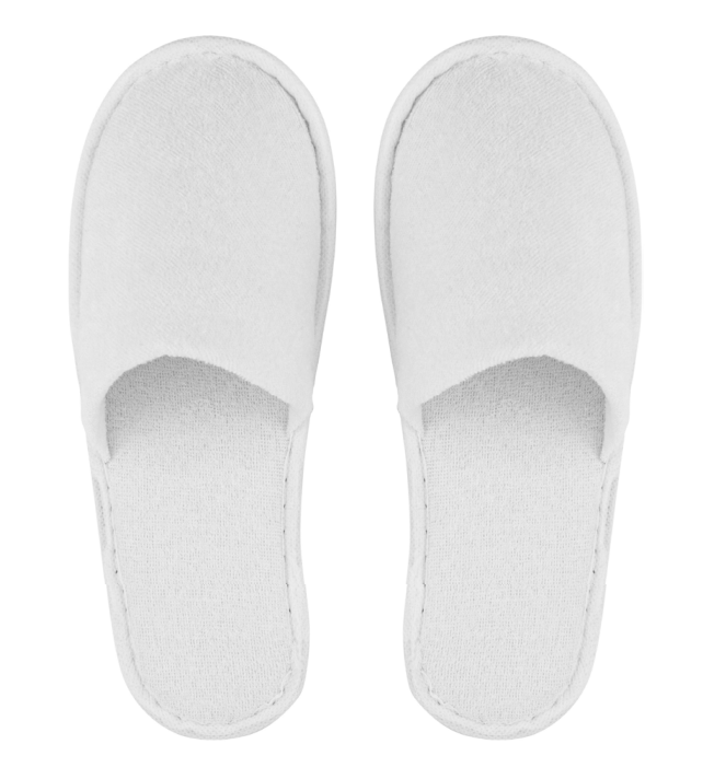 Chaussons éponges blancs ouverts Plus