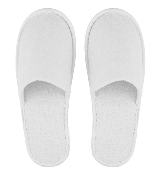 Chaussons éponges blancs ouverts Plus