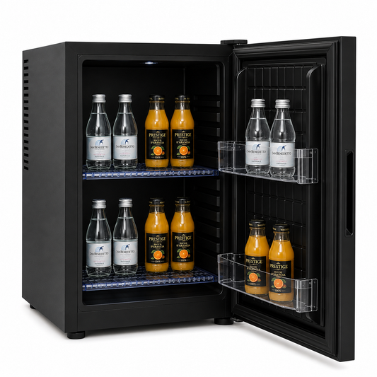 Minibar 40L Nero con Porta a Specchio