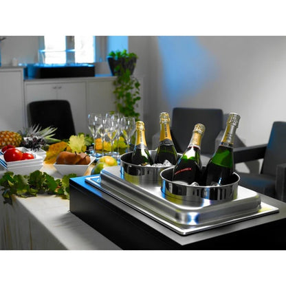Seau à Champagne / Double Saladier, Wengé, buffet Classic - By Pintinox