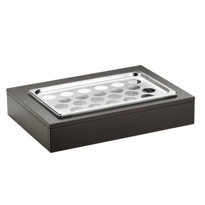 Porta Yogurt Refrigerato Con 22 Spazi, Wengé, buffet Classic - By Pintinox