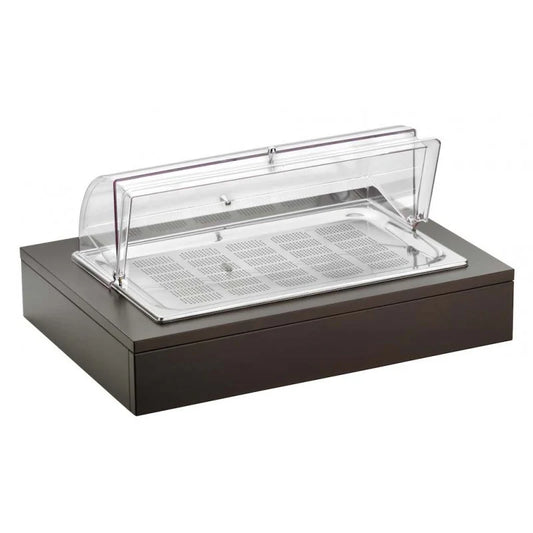 Plateau perforé pour beurre et confiture réfrigéré, Wengé, buffet Classic - By Pintinox