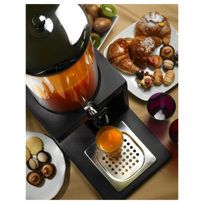 Distributeur de jus et boissons avec colonne réfrigérante et robinet Tomlinson 9,5 litres, Wengé, buffet Classic - By Pintinox