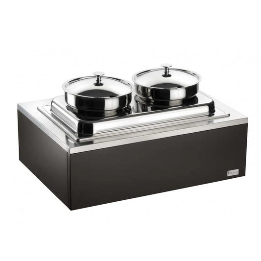 Soupière 2 Stations Chauffante, Wengé, buffet Classic - By Pintinox