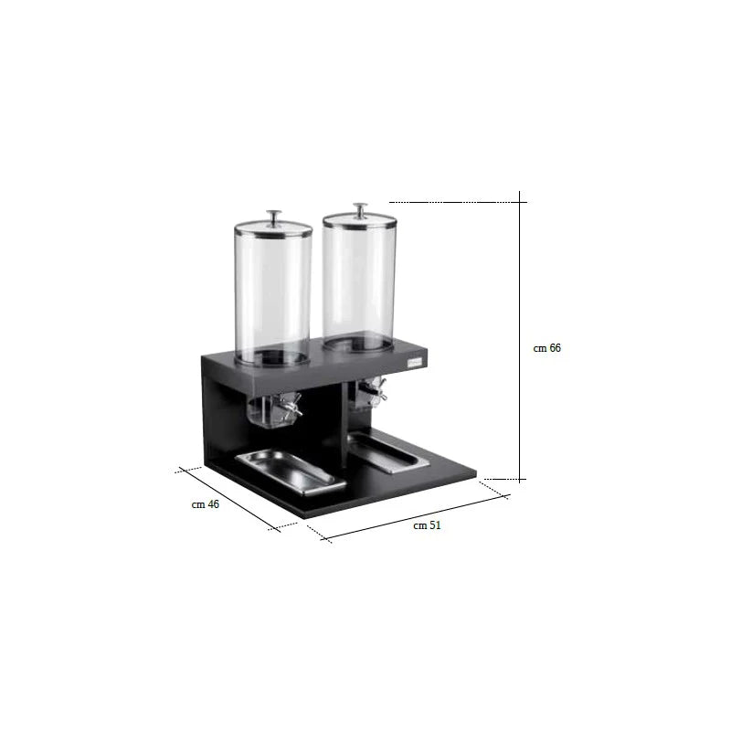 Distributore Doppio Cereali, Wengé, buffet Classic - By Pintinox