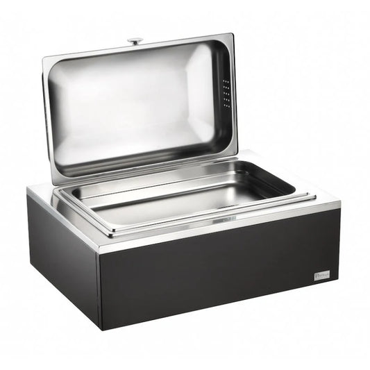 Chafing Dish Rectangulaire Gn 1/1 avec Fermeture à Friction, Wengé, buffet Classic - By Pintinox