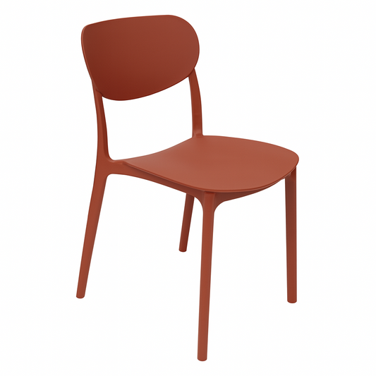 Sedia 5Five terracotta  impilabile 54,5 x 46 x 79 cm in plastica per strutture HO.RE.CA