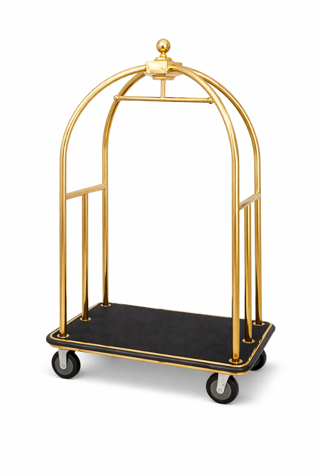 Chariot porte-bagages finition dorée