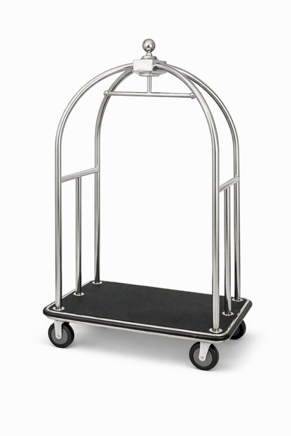 Chariot porte-bagages finition argentée