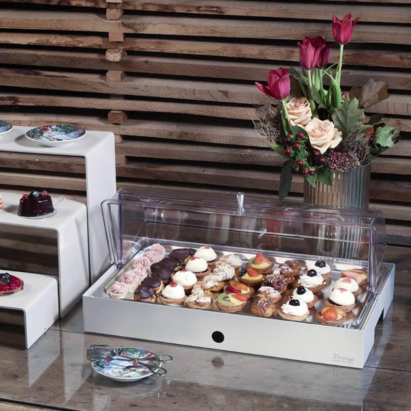 Vassoio Per Pasticceria con Base Bassa, buffet Caleido - By Pintinox