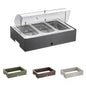 Distributeur de yaourts et légumes double paroi réfrigéré avec base moyenne, buffet Caleido - By Pintinox