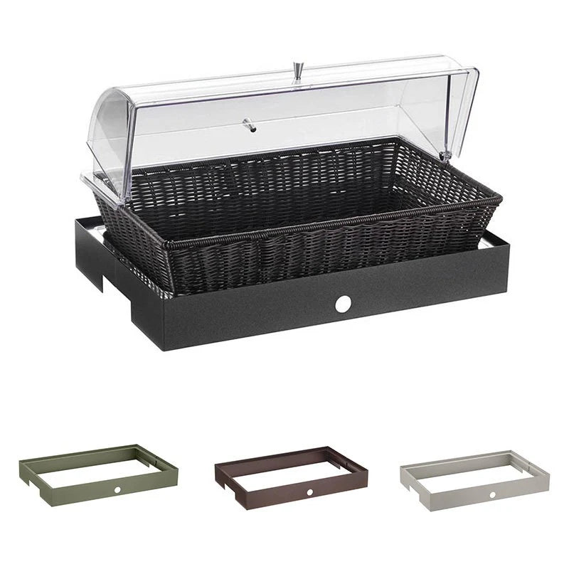 Cesta Pane, colore Wenge, con Base Bassa, buffet Caleido - By Pintinox