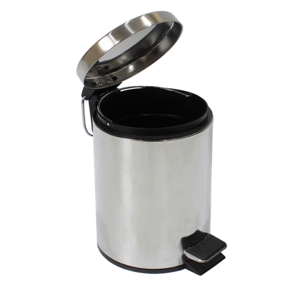 Cestino a pedale in acciaio inox 3 litri
