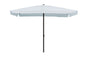 Parasol avec lambrequin et ouverture à manivelle, blanc 3x2 m