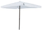 Parasol avec lambrequin et ouverture à manivelle, 3x3 m blanc