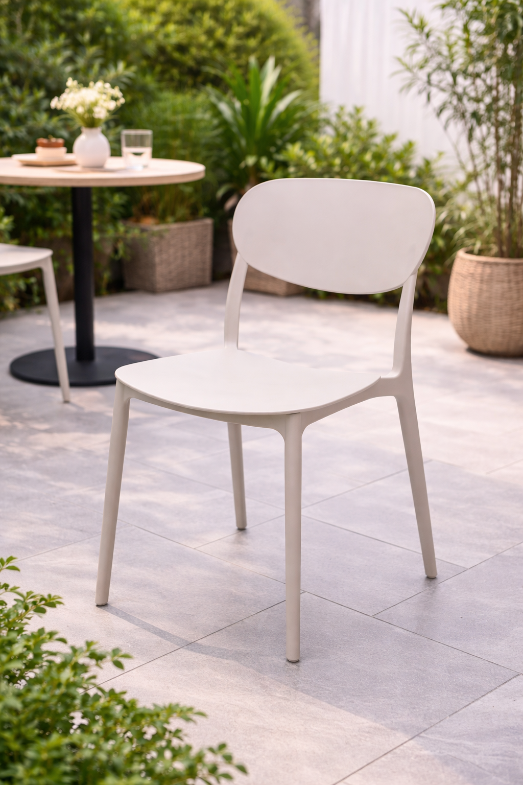 Sedia 5Five tortora  impilabile 54,5 x 46 x 79 cm in plastica per strutture HO.RE.CA