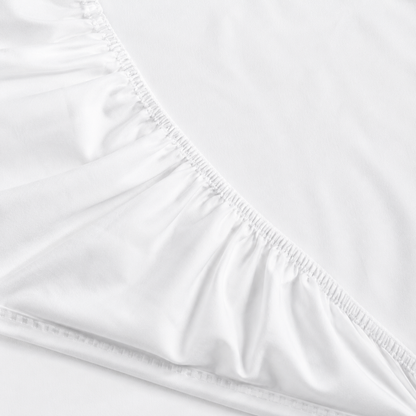 Drap-housse Lit Double Collection 3★ 100% Coton Blanc – 170x200 + 25 cm