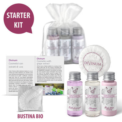 Kit Benvenuto Linea Divinum 40ml in sacchetto organza