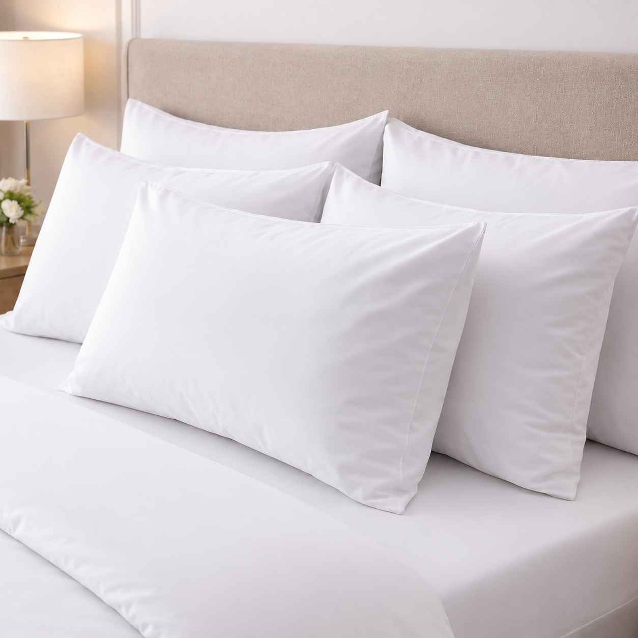 Taie d'oreiller Maya 100% coton avec rabat 50x80 cm – Hôtel