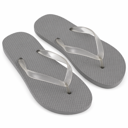 Tongs grises en caoutchouc - Homme -