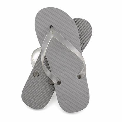 Tongs grises en caoutchouc - Homme -